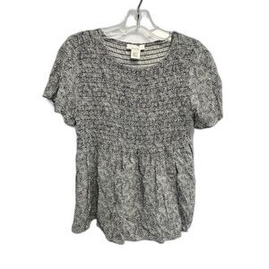 Urban Romantics Smoked Black and White Print Crop Too, size large